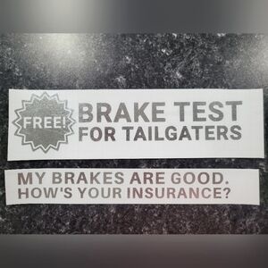 2 Silver Metallic Vinyl Car Decals